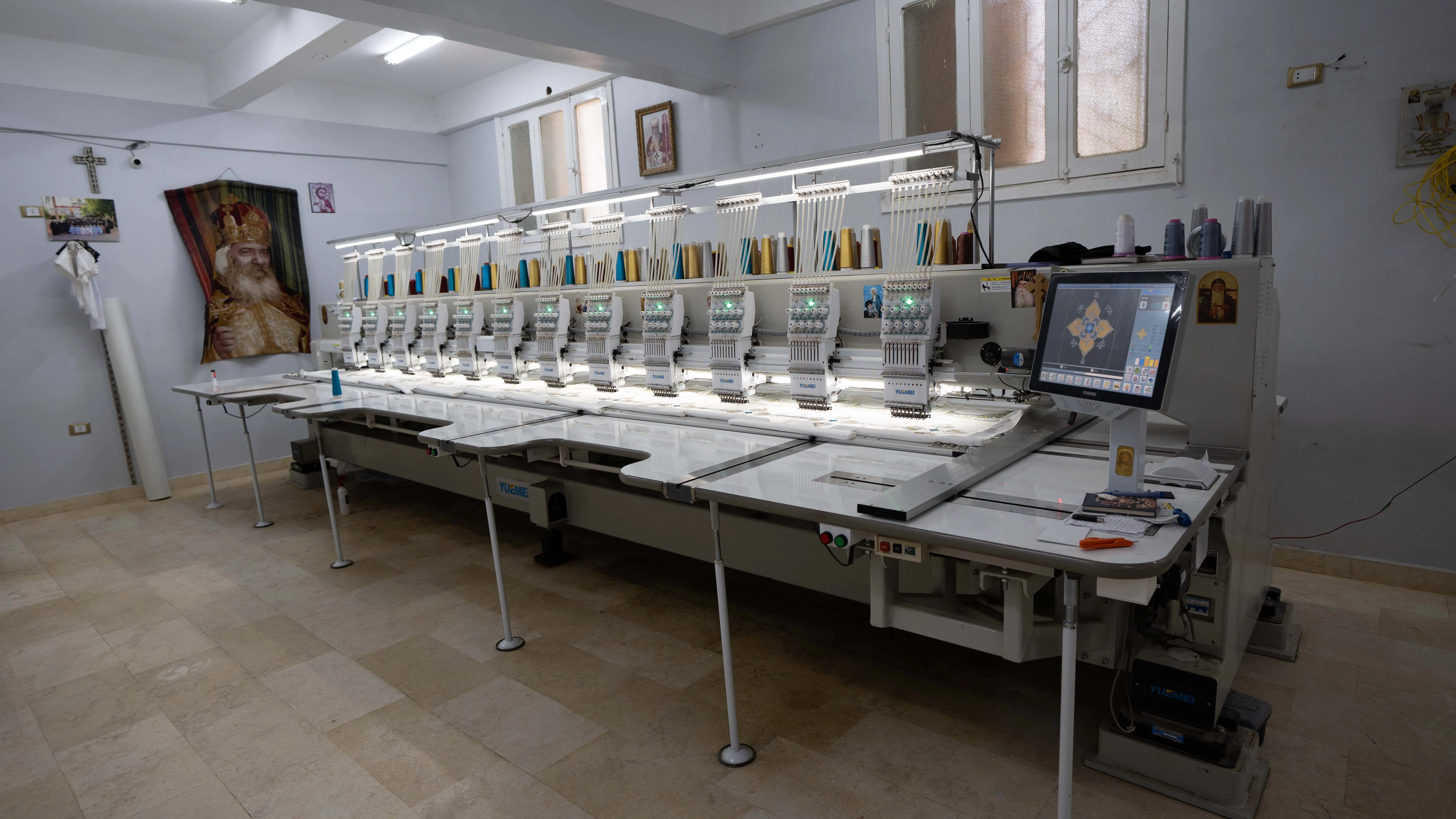 A workshop for making vestments for monks, priests, and deacons